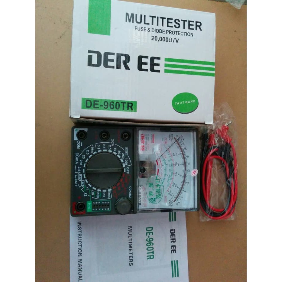 Multimeter Avometer analog Multitester kabel tester DER EE DE 360TR