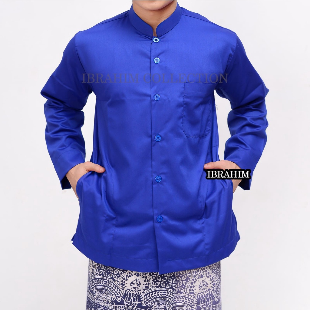 baju koko warna putih/koko pria dewasa/baju putih/lengan panjang/baju koko putih dewasa/katun toyobo