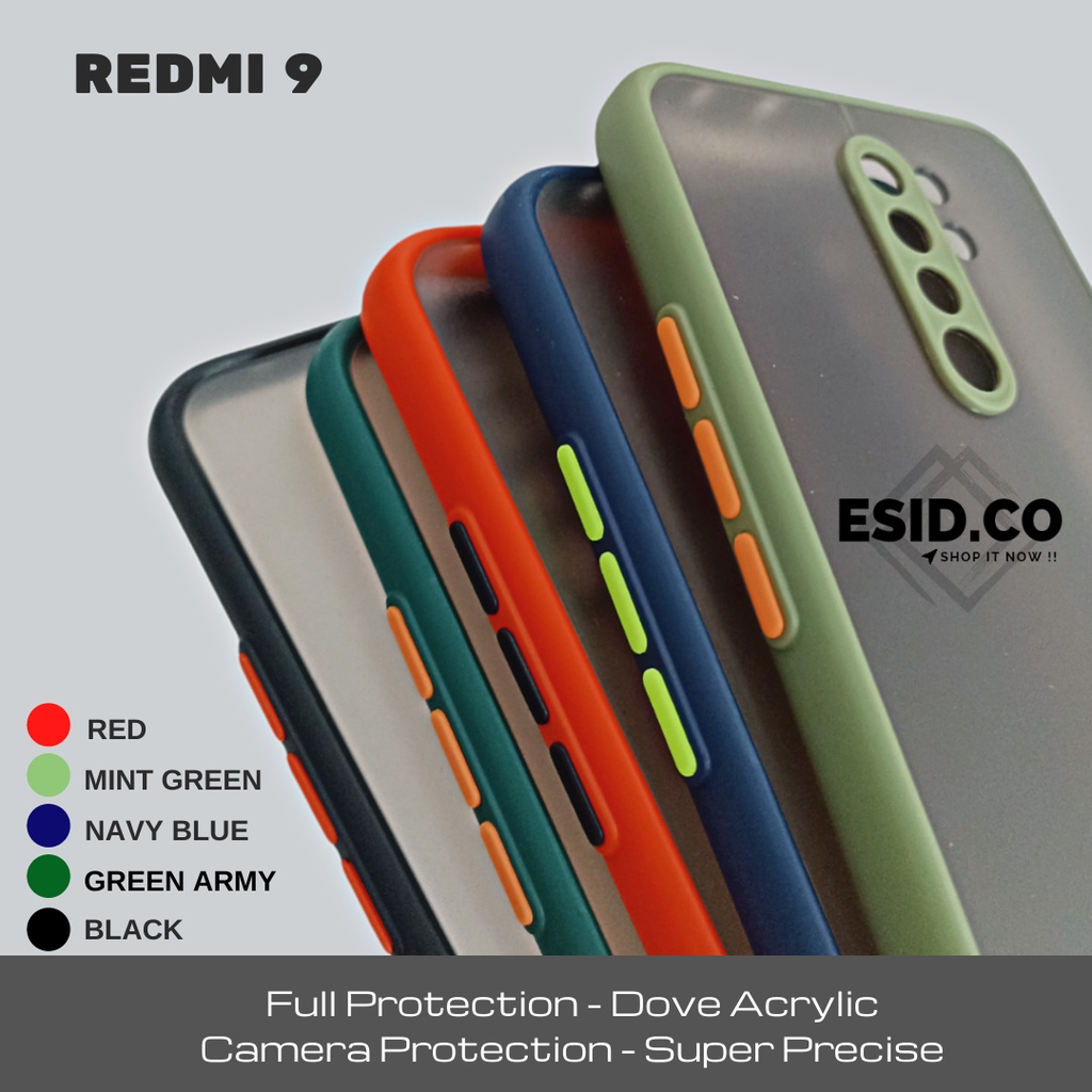 Bumper Case Redmi 9 9c Akrilik Dove Matte + 360 Ring Camera Protection Best Seller Hits 2020