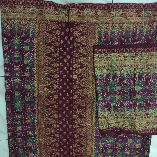 Preloved kain motif songket palembang