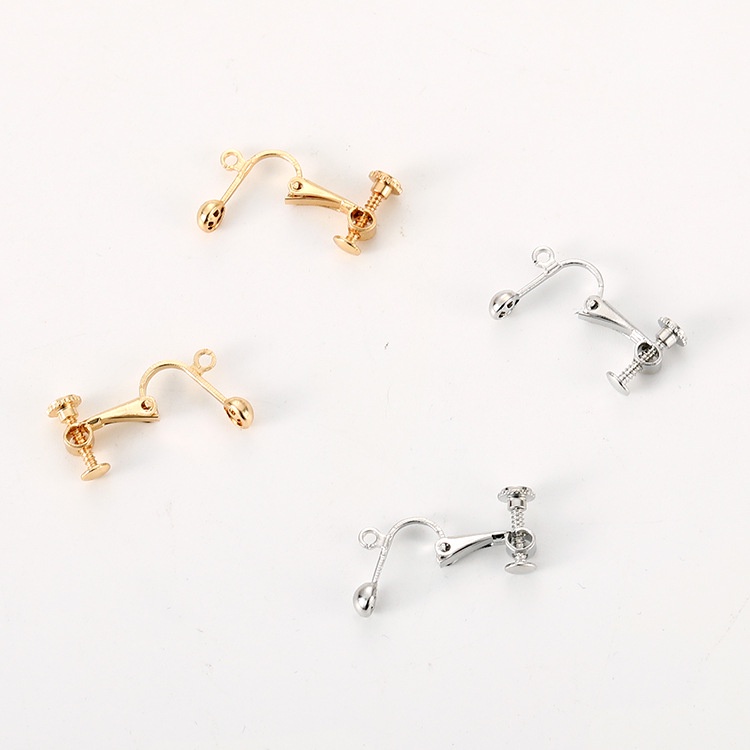 Sekrup klip telinga tanpa piercing sekrup giwang telinga spiral telinga klip anting-anting perhiasan