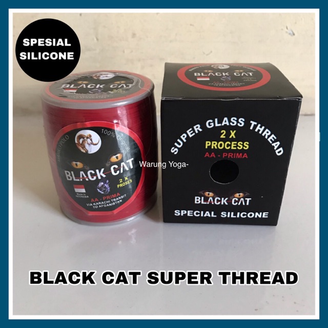 Benang Layangan Gelasan Black Cat Spesial Silicone