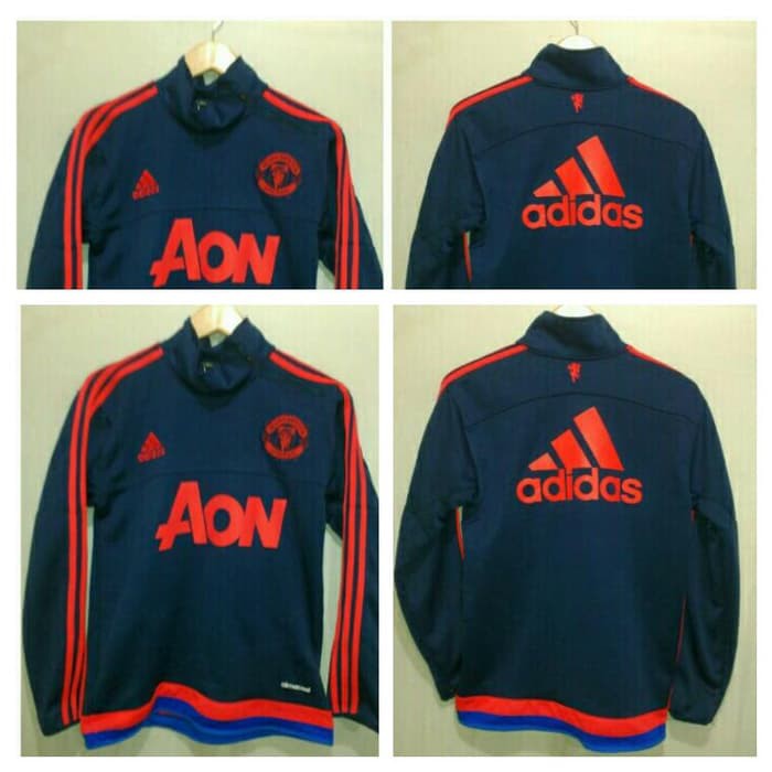 Promo Sweater HalfZipper Training Manchester United  MU  Navy 2016 Berkualitas