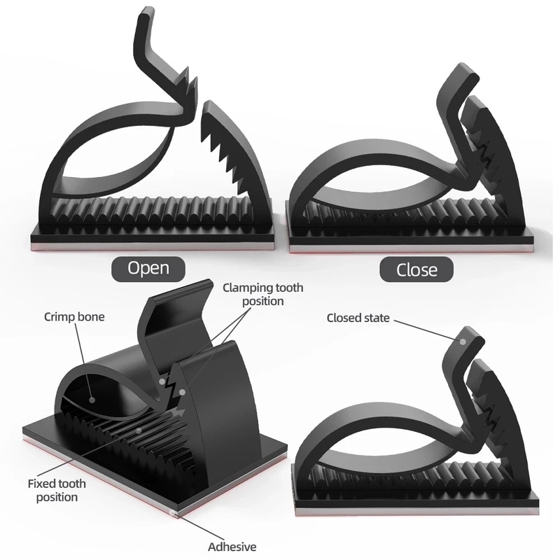 Klip Organizer Kabel Komputer / TV / Mobil / Kantor Multifungsi Adjustable