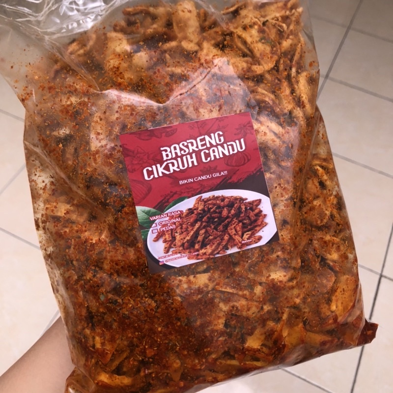 

Basreng Cikruh Candu EKSTRA PEDAS GURIH DAUN JERUK 1kg