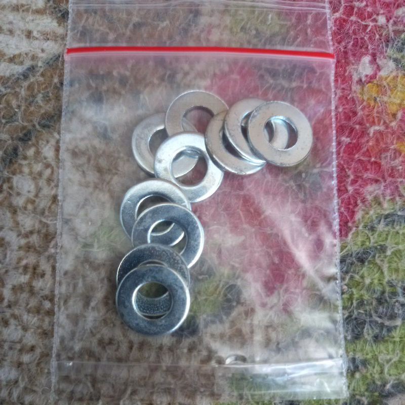 10 pcs Ring Plat M6 Ukuran Baut 10