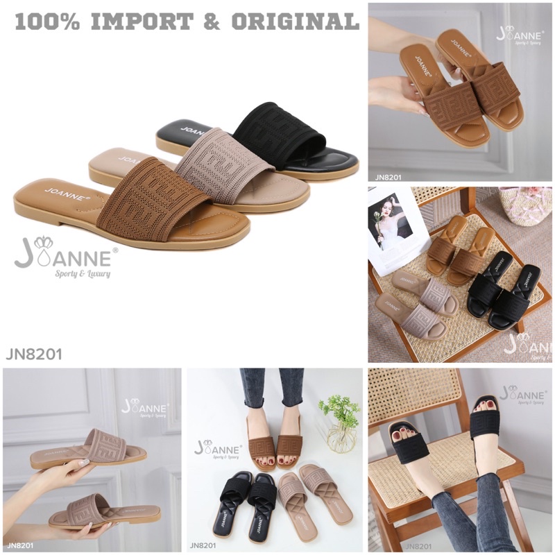 RESTOCK! [ORIGINAL] JOANNE Slide Slipper Sandals Sepatu Wanita #JN8201