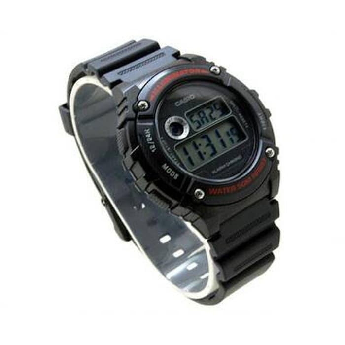 GROSIR Jam Tangan Digital Pria Karet Casio Original W-216H-1A TERMURAH