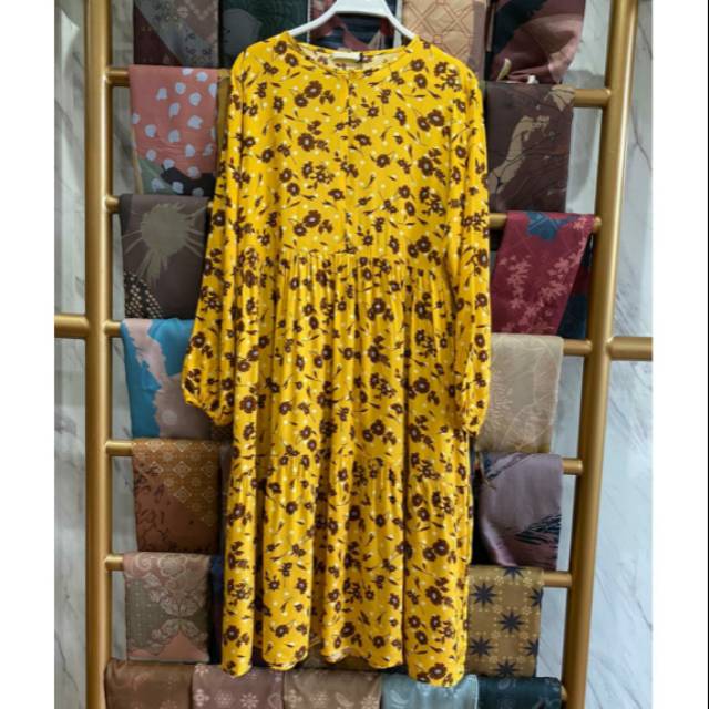 TUNIK RAYON MYLADY ORIGINAL BUNGA KUNING