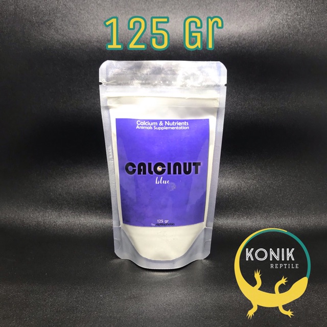 Calcinut Blue / Kalsium Multivitamin + antioksidan & antibiotik 125 gr Leopard Gecko Bearded Dragon 
