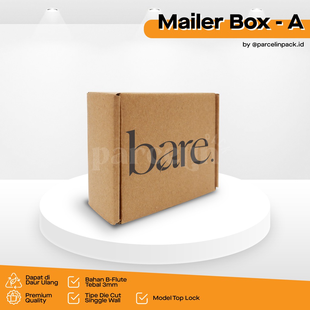 

[POLOS 13x10x5cm] KARDUS BOX PACKING ONLINE SHOP / MAILER BOX MB-A / KARDUS COKLAT