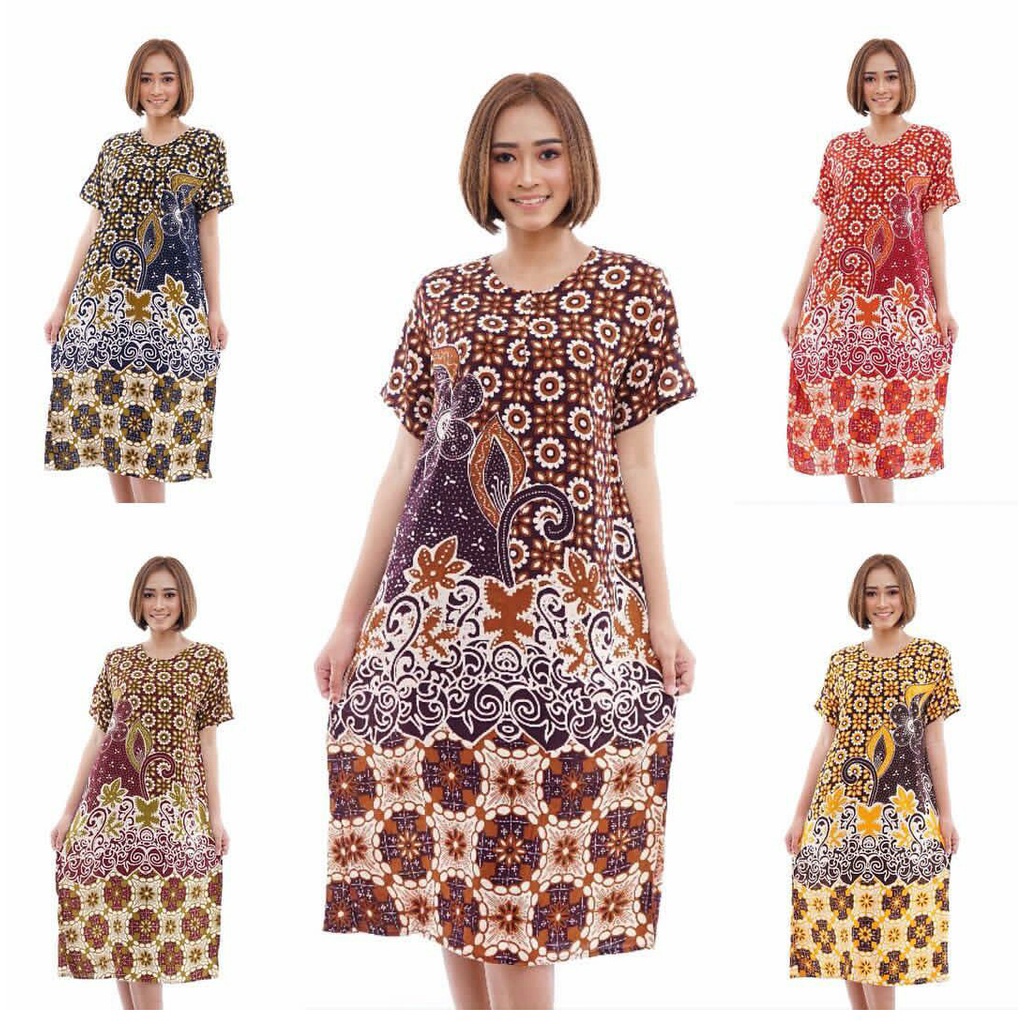Daster kencana Ungu - Daster Batik Lengan Pendek - Leher Kancing - Bumil - Busui - (DPT001-160)-07
