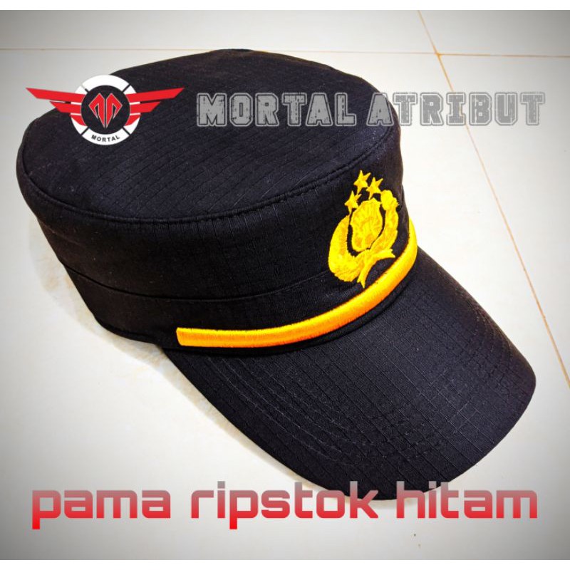 sla TOPI KOMANDO POLISI BINTARA HITAM/TOPI KOMANDO PAMA/TOPI KOMANDO PAMEN/TOPI POLRI TERBARU