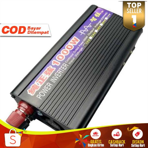 Car Power Inverter DC 12V to AC220V Power Inverter 1000W Sumber Listrik Mobil Terlaris