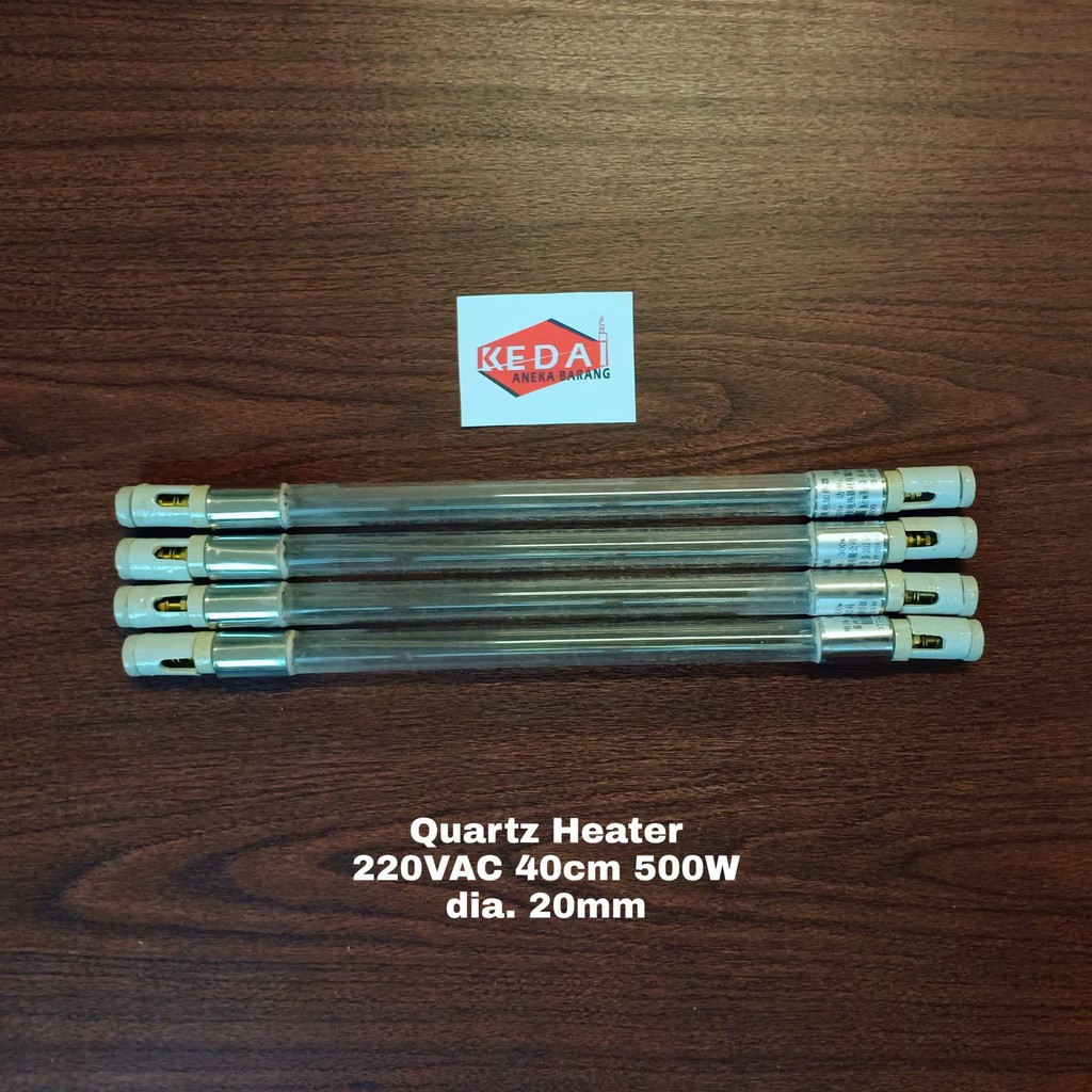 Quartz Heater 220V AC 40CM 500W 20mm Infrared Lampu Lamp Sablon Curing
