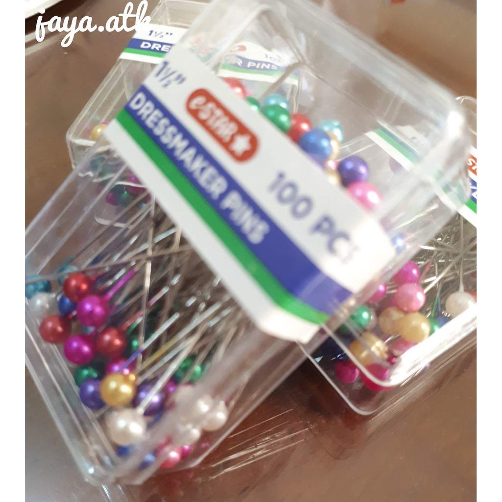 Jarum Pentul Warna Warni 4 cm Hijab isi 100pcs