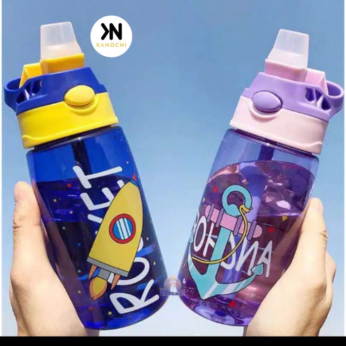 Botol Air Minum Anak Sedotan Motif Animal Sea Country