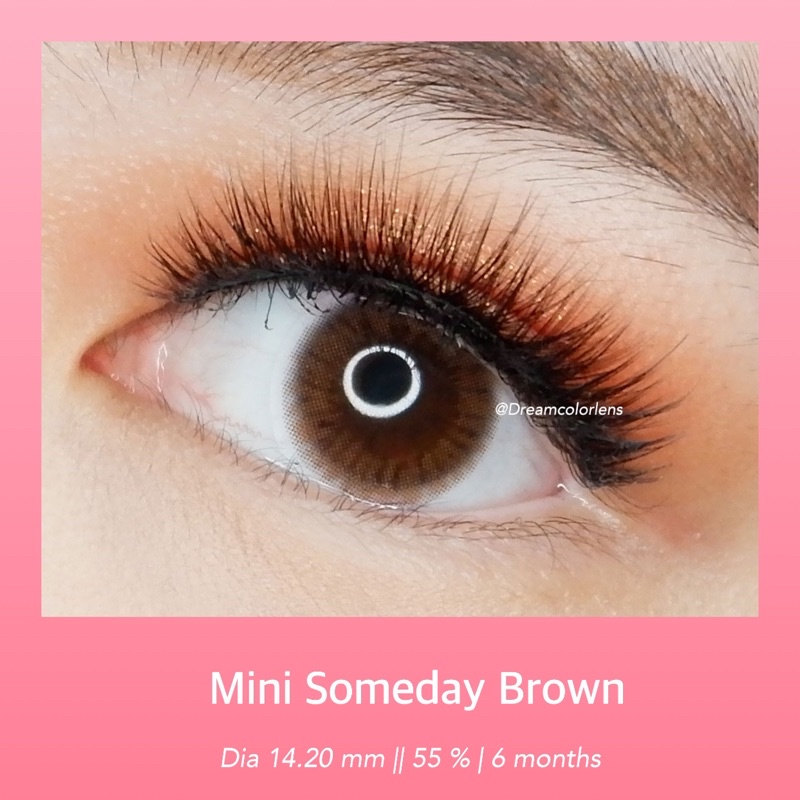 Softlens Kitty Kawaii Mini Someday Brown / Coklat Normal Minus Beda Minus