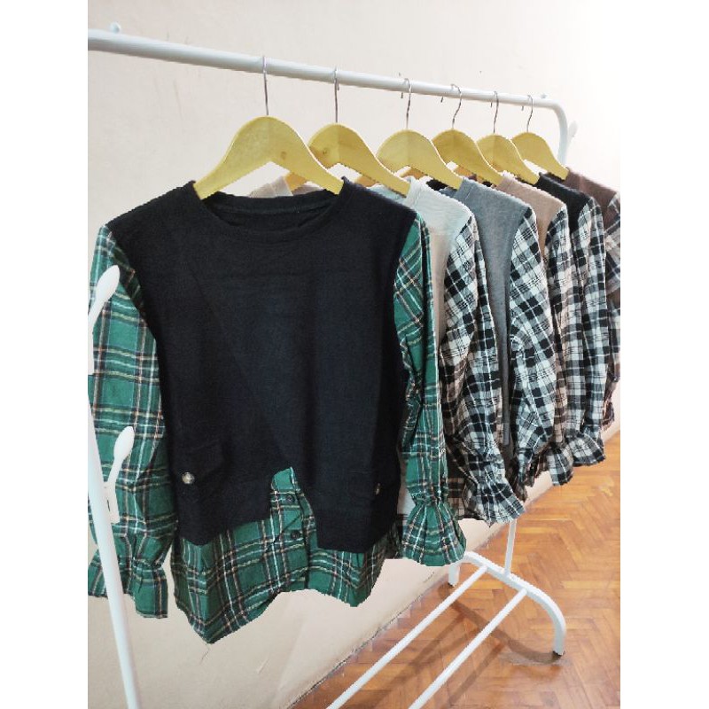 BLOUSE LD112 BLOUSE LENGAN PANJANG LD112 ATASAN WANITA LD112