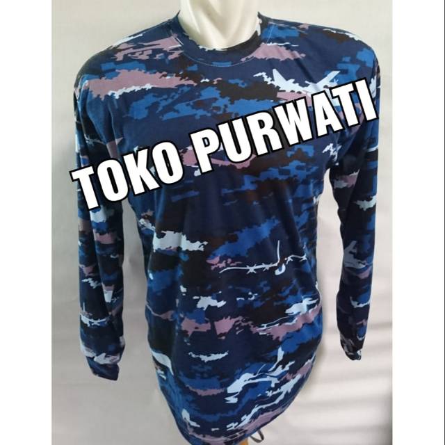 Kaos Loreng TNI AU SBP Lengan Panjang
