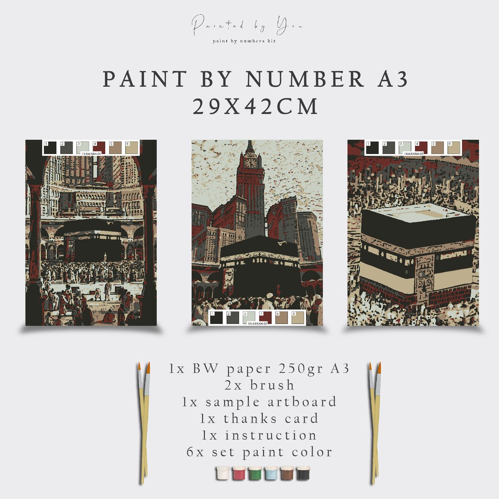 

Paint By Number Kit A3, KA'BAH