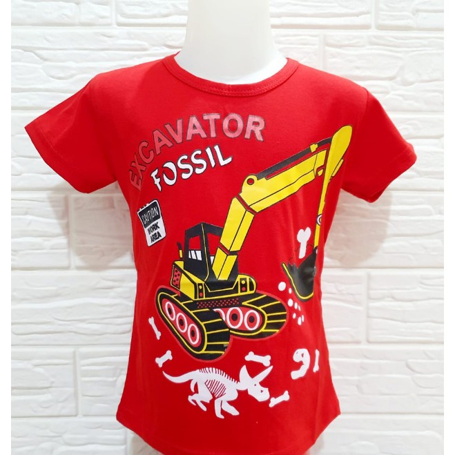 JNY.Co Kaos Anak Laki Laki S-XXL 1-10 Tahun / Kaos Anak Excavator / Kaos Anak Cantier Mania