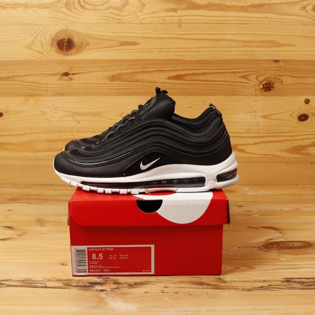 SEPATU NIKE AIR MAX 97 BLACK WHITE ORIGINAL VIETNAM BNIB FULL TAG BARCODE