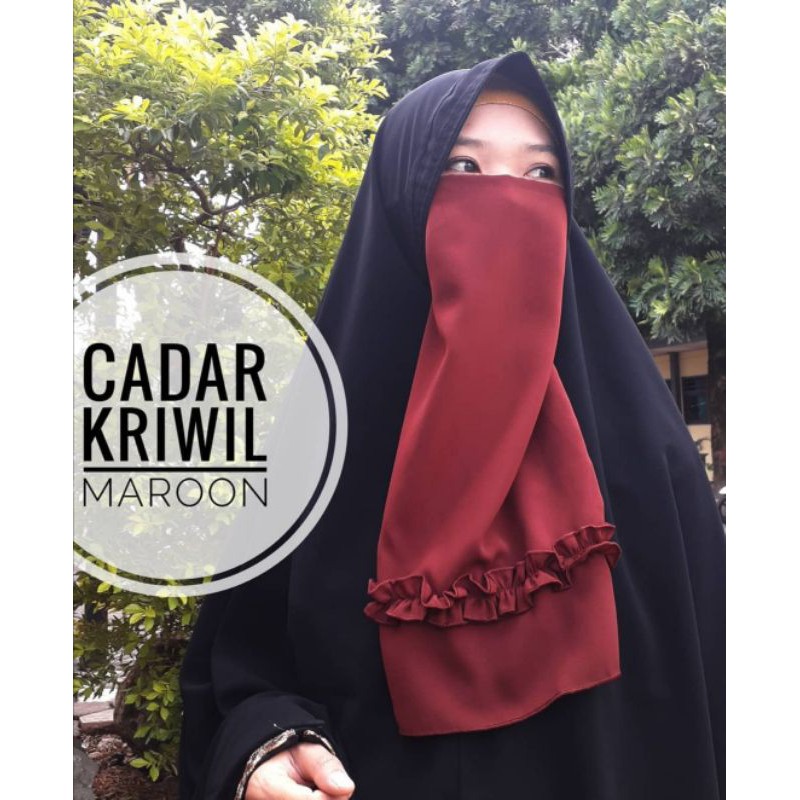 [BRAND HUSNA HIJAB] Cadar Tali Kriwil 2 Layer / NIQOB TALI KRIWIL 2 LAYER / Cadar 2 Layer