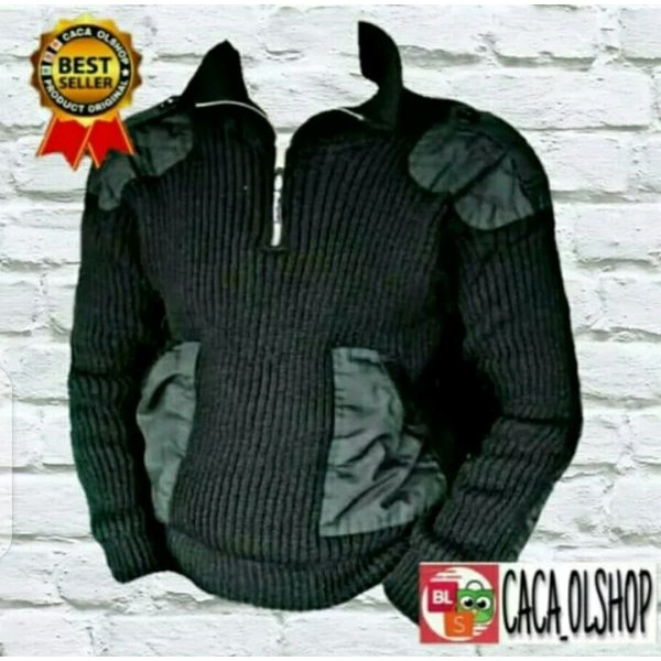 Order Langsung Jaket-Switer Hijau-Ijo Army-Hitam-Brimob Rajutan Merk AR Exclusive Limited