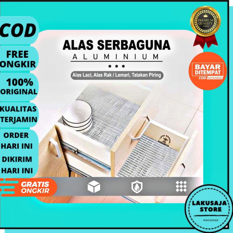Alas Laci Lemari Alas Dapur Aluminium Foil Aluminium Cupboard Sheet  Serbaguna Multifungsi Terbaru M