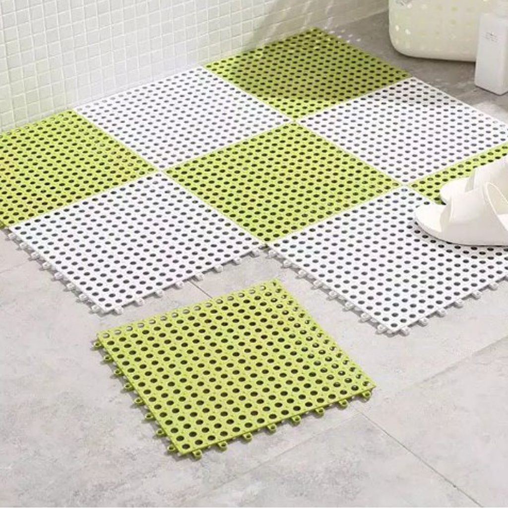 BRGUNIK Karpet Kamar Mandi Anti Licin 30x30CM / Keset Lantai Anti Slip Polkadot Dapur Mat Non-Slip R301