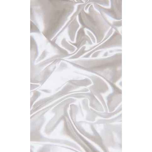Bahan kain satin untuk ootd background backdrop premium warna Brokenwhite putih tulang