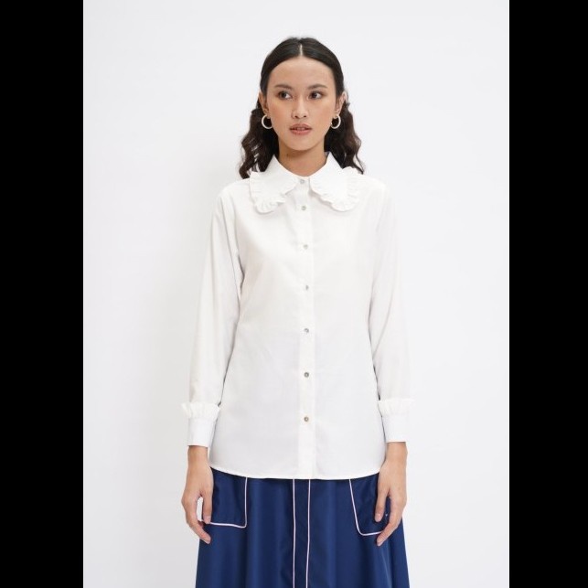 ETALASHE x SIDELINE - Yumna White Shirt- Day and Night Vol. 6