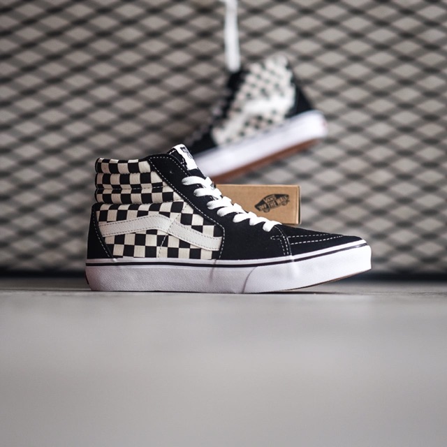 Vans Sk8-HI Checkerboard V38CL Japan Market - Black White