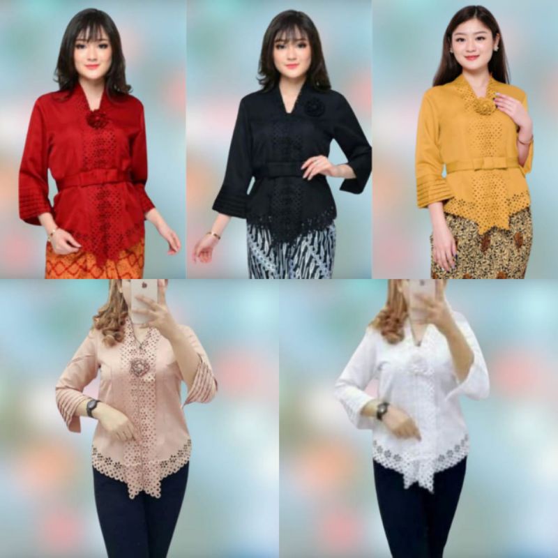 Atasan kebaya encim modern katun import kebaya wisuda pesta Jasmine