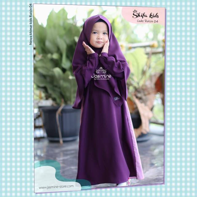 SHIFA KIDS DRESS looks + Khimar neysa kids