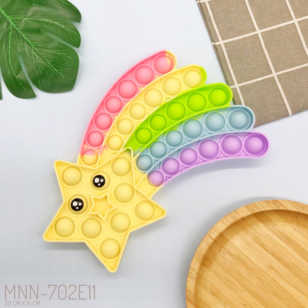 pop it rainbow amonngus - push bubble fidget toys rainbow apple- unicorn - dinosaurus-mickey-awan-KOMET RAINBOW