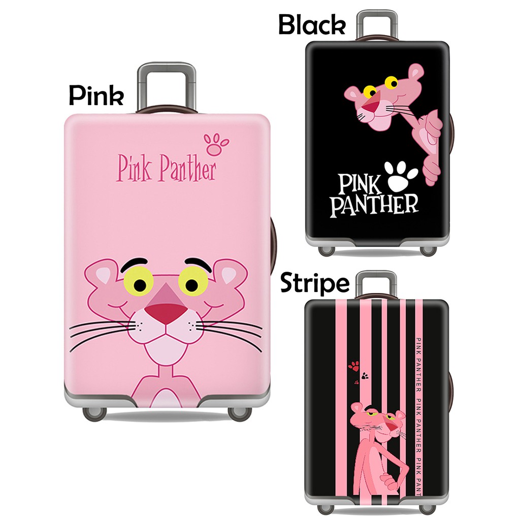 Sarung Pelindung Koper Cover Luggage Elastic Pink Panther Motif Kartun