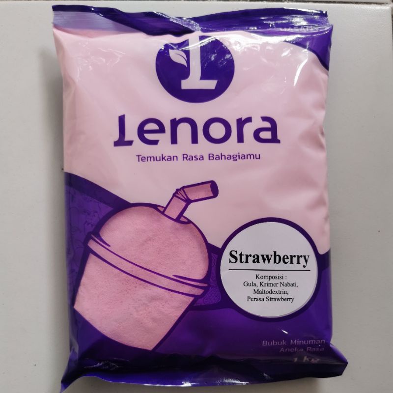 

Bubuk minuman rasa STRAWBERRY LENORA POWDER