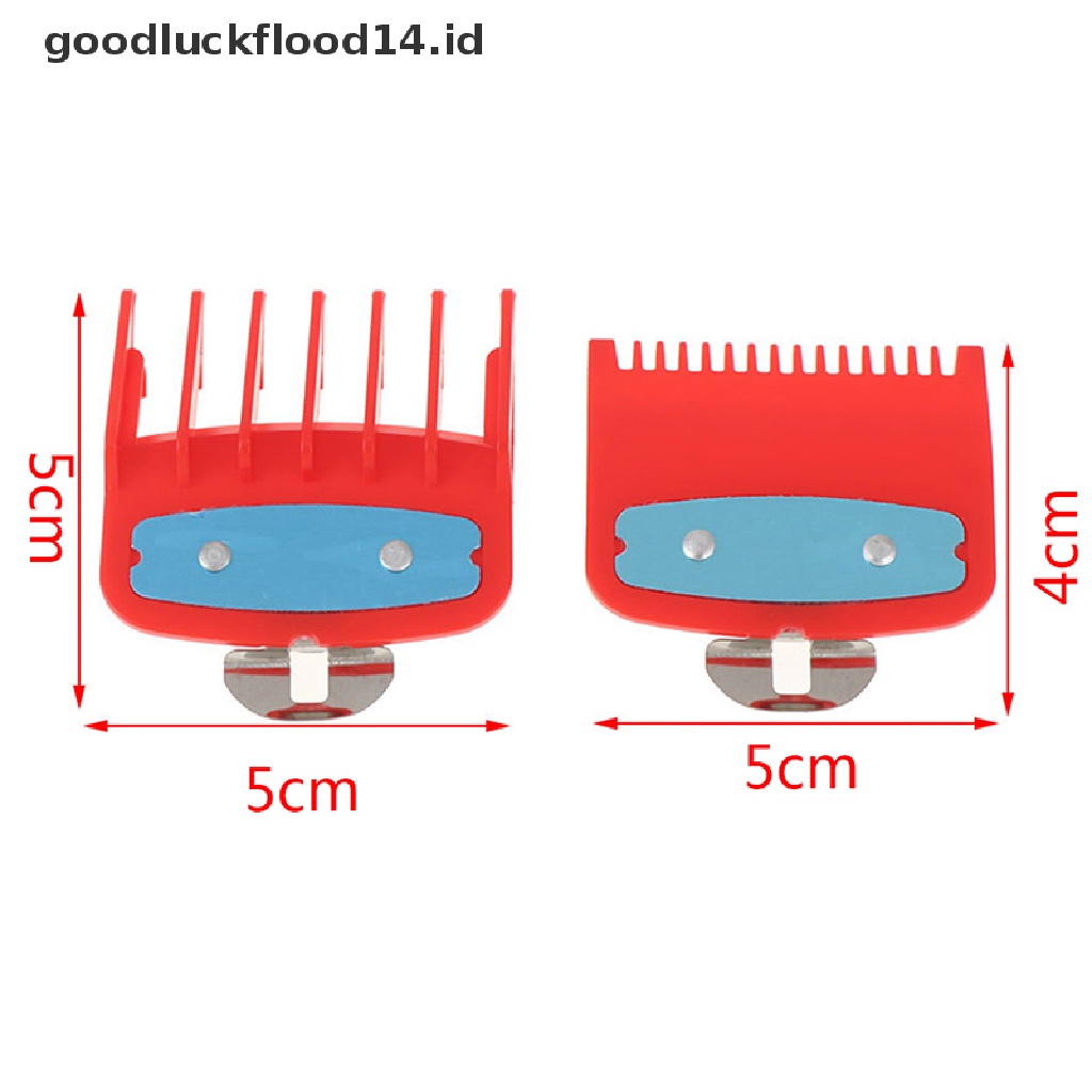 [OOID] 1.5+4.5mm Size Guide comb Red Attachment Comb Set with a Metal Holder Clipper ID