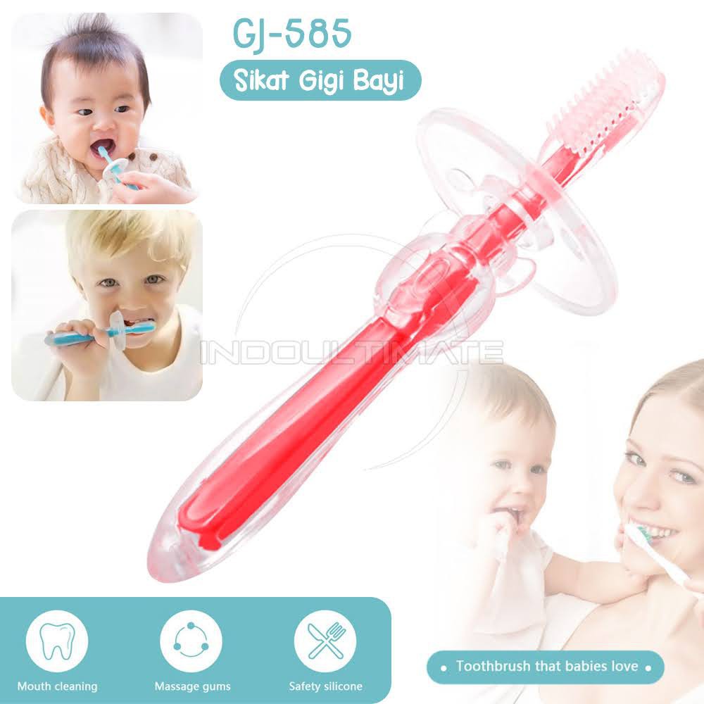 Training Toothbrush Sikat Gigi Bayi / Anak Silicone Bulu Halus sikat gigi bayi silikon  Teether Sikat Gigi Silikon Training Pelindung Anti Sedak TRAINING TOOTHBRUS