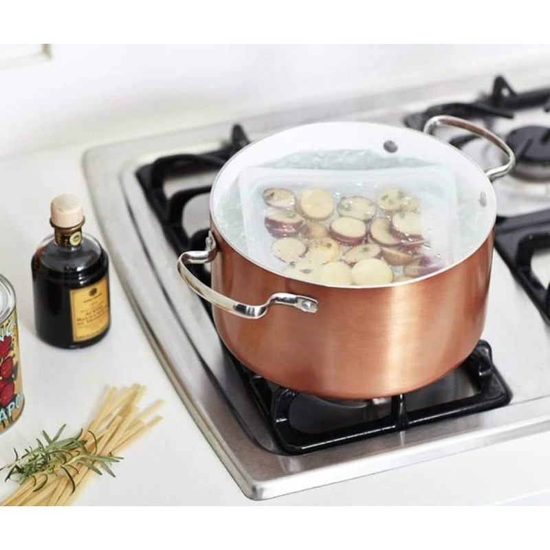 PULISI Kantong Plastik Makanan Silicone Food Bag Reuseable Leakproof / Tempat Makan / Food Bag / Kantong Makanan