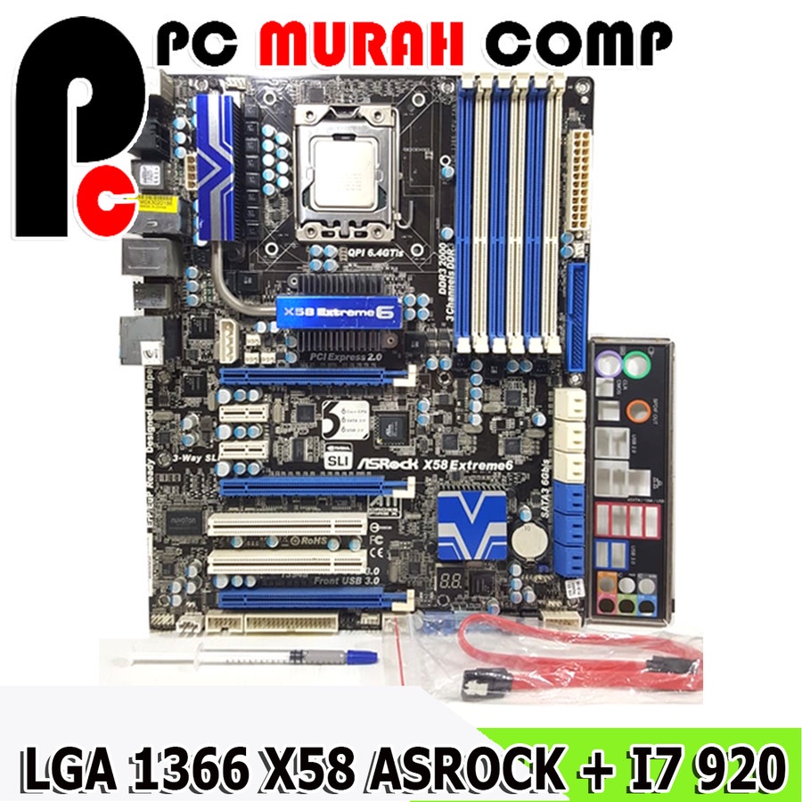 Mainboard Motherboard Mobo LGA 1366 ATX + I7 920
