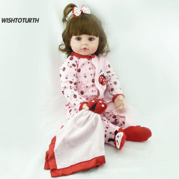 Wish Npk Mainan Boneka Bayi Reborn Realistis 48cm Bahan Silikon ---Termurah---