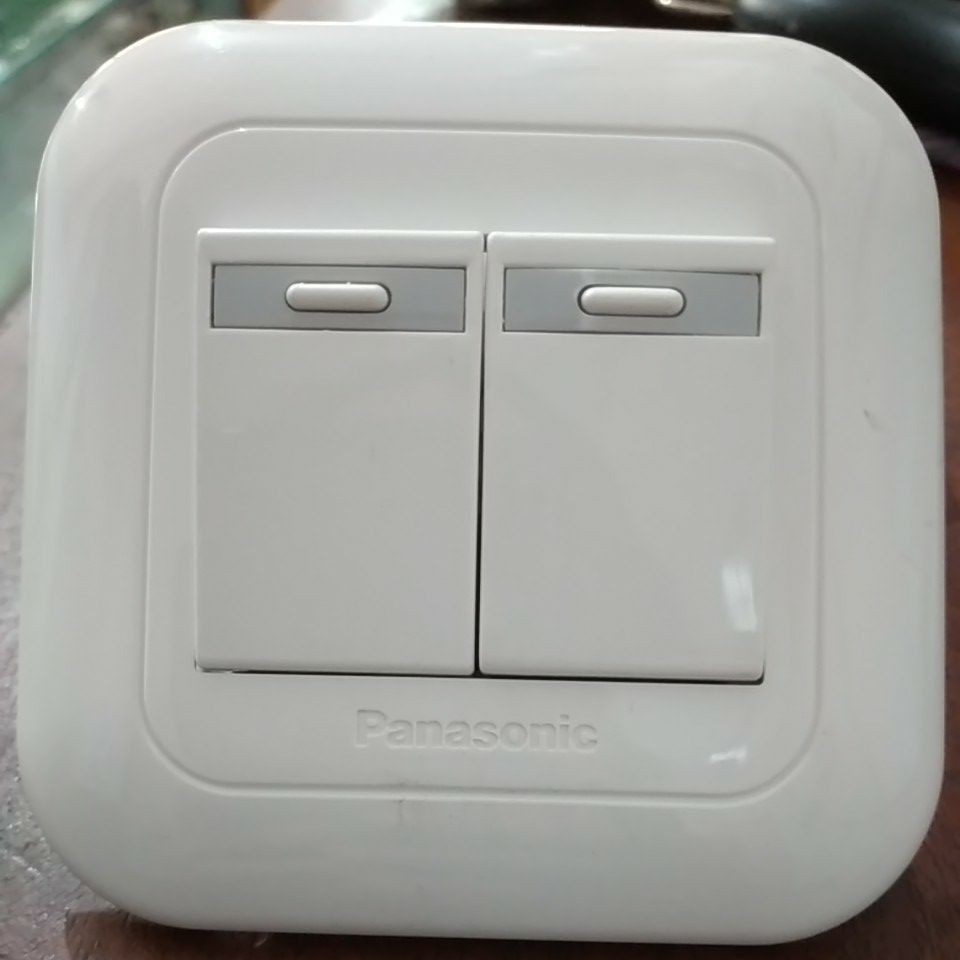 Panasonic IB Saklar Ganda Putih White Saklar Double Panasonic Cetekan Lampu Seri Tertanam