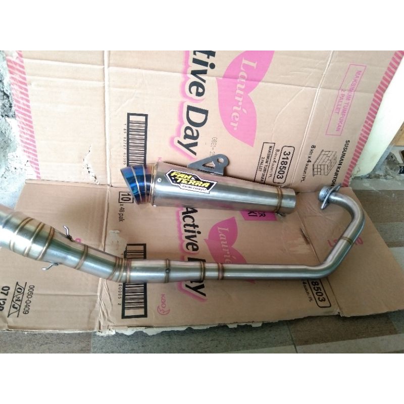 KNALPOT RACING F JISOW CORONG BLUE PNP MX FU VERZA