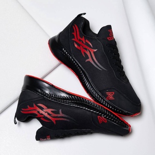 Sepatu Sneakers Pria Airmax Tn Terbaru-Sepatu Pria Keren/Sepatu Kerja,Sekolah, Jalan2 Santai,Termurah Terlaris-Under Hitam Merah