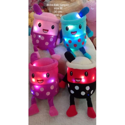 Boneka boba kaki tangan LED/ Boba lucu/boneka viral