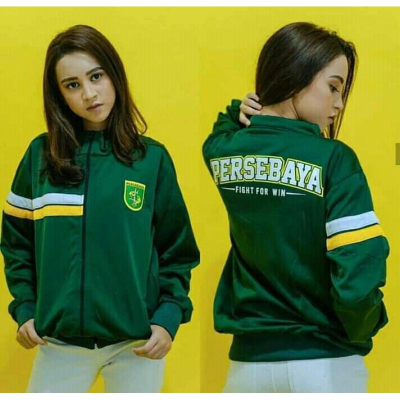 JAKET TRACTOP PERSEBAYA TWO STRIP BONEK MURAH