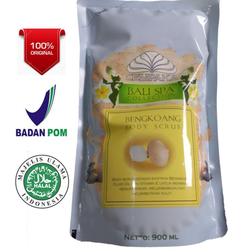 Lulur Cempaka Bali Spa Body Scrub Bengkoang Jasmine 200gr 900ml